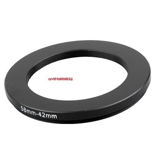 Wholesale 58 -42MM 58MM - 42MM 58 to 42 Step Down Filter Ring adapters , LENS, LENS hood, LENS CAP, and