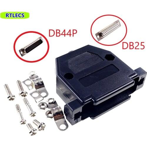 50Pcs D-Sub Connector Hood for 44 Position 3 Rows Wire Solder Type 44 Pin Plastic Shell