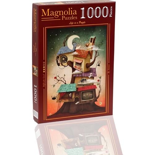 Magnolia Puzzle - 1000 Piece Jigsaw Puzzle-Bagged When The Home-House On The Tree - 2303