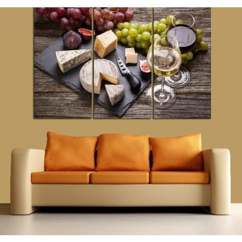 Cheese White Wine Unframed Food Printing Home Decoration Posters And Prints Wall Art Canvas Painting Wall Pictures