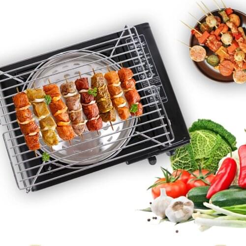 Gas Stove Grill BBQ Oven Rack Home Outdoor Camping Portable BBQ Grill Stainless Steel Anti-burning Food Plate Nonstick BBQ Net