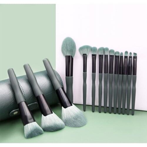 Professional Green Makeup Brushes High-quality For Makeup Artists Foundation Powder Eyeshadow Eyebrow Brush Set Cosmetic Tool