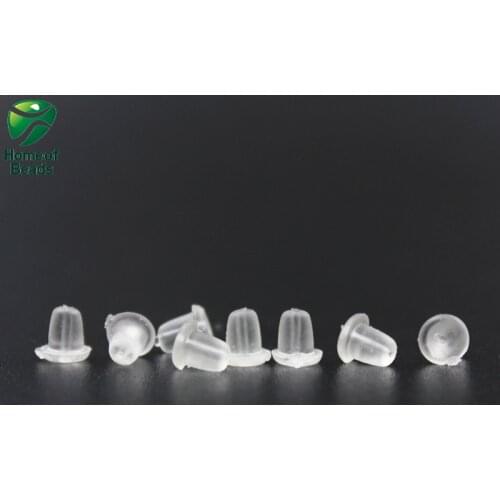Bullet Shape Rubber Plug Earring Caps Components DIY Jewelry Accessories transparent Earring Back Stoppers 300pcs/lot OMBA1003