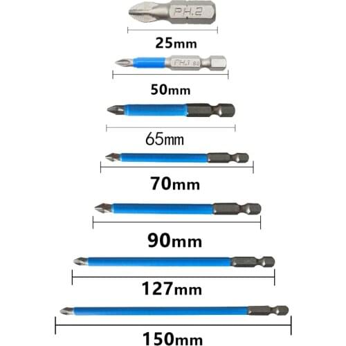Magnetic Electric Drill Non-Slip Screwdriver Bit Head PH2 Cross Hand Tool Durable And Practical To Use