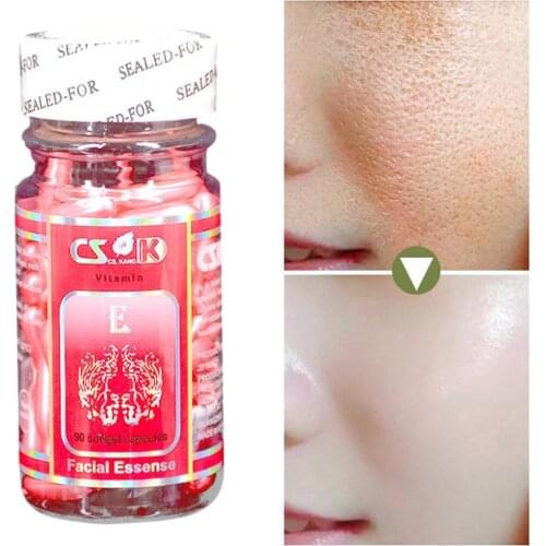 Green Moisturizing Face Serum Vitamin E Anti Capsules Tightening Skin Protective Collagen Loose Film V1K1