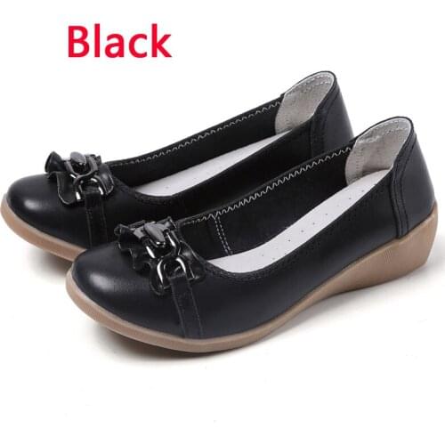 Womens shoes Spring and summer 2020 new set foot shoe for middle-aged and old mothers fashion shallow mouth thick soled shoe li
