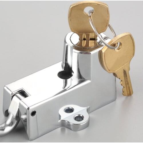 1Set Universal Motorcycle Helmet Lock 22mm Handlebars Helmet Security Lock Padlock W/2Keys For Motorbike 22mm Handlebar