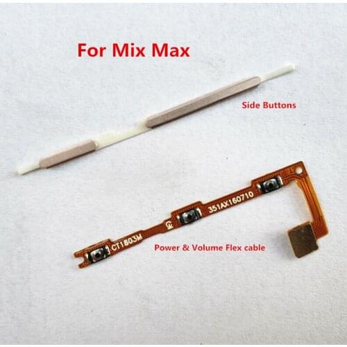 1PCS Power & Volume flex cable + 1PCS Side Power Volume Side Key Buttons for Xiaomi MAX Mi Max