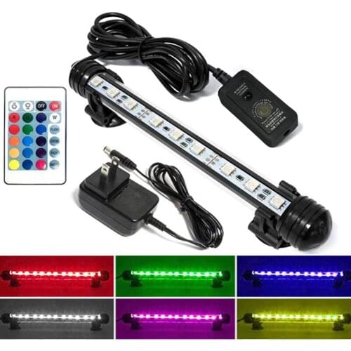18-48CM Aquarium Light LED Waterproof Fish Tank Light Submersible Underwater Clip Lamp Aquatic Decor EU/AU plug