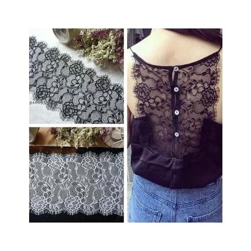 18cm wide eyelashes lace fabric 3 meters long diy sweater hem apparel accessories Wedding lace