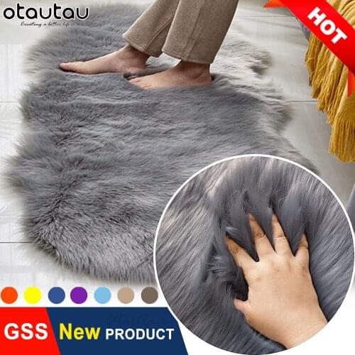 2P Fluffy Faux Sheepskin Fur Rugs and Carpets for Home Living Bed Room Area Kitchen Floor Mat Rainbow Girl Small Cute White Pink