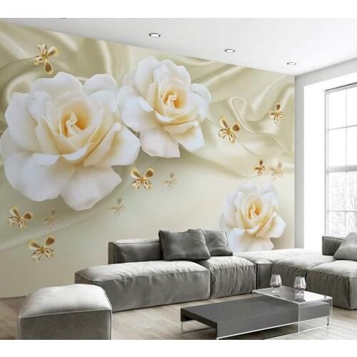 3d wallpaper for room Rose Silk Background wallpaper 3d flower customized wallpaper for walls