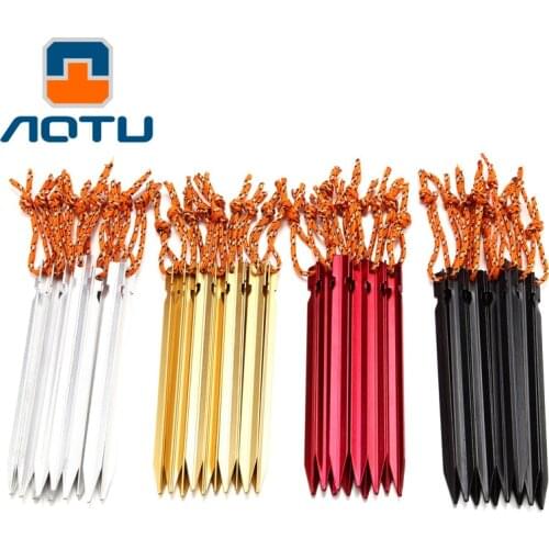 8Pcs/1lot!Bold outdoor aluminum alloy tent nails Mitsubishi nails Reinforced triangular edges 18cm long have 4colors