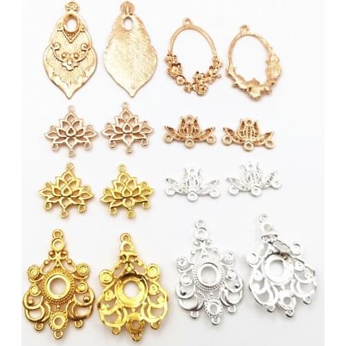 SIXTY TOWFISH 10 Pieces DIY Jewelry Accessories Alloy Ancient Retro Style Materials Flower Charms Beads For Jewelry Making