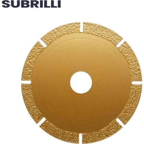 SUBRILLI 110mm Brazed Diamond Blade For Stone Metal Pipe Sheet Metal Cast Steel Reinforced Concrete Marble Ceramic Cutting
