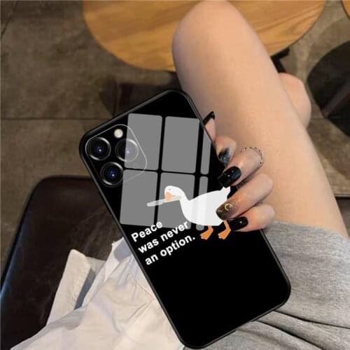 Untitled Goose Game Phone Case Glass Phone Case For iphone 12 11 Pro Max XS XR X 8 7 Plus SE2 Case