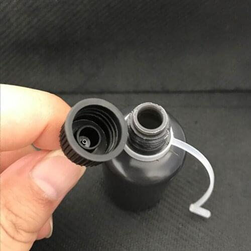Black dropper bottles with thinner eye dropper and childproof caps 30ml PE empty E liquid Needle bottles