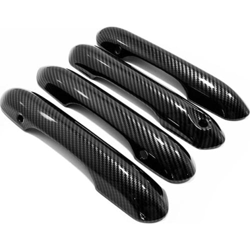 For 2020 2021 Ford Explorer Carbon Fibre Side Door Handle Cover Door Handle Protector Sticker Exterior Car Styling Accessories