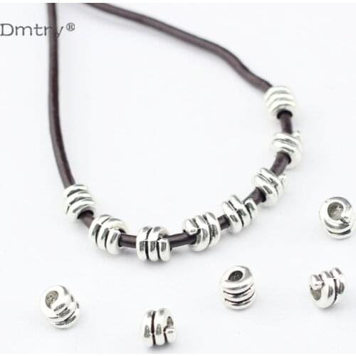 Dmtry 20pcs/lot Discount Fashion Jewelry Big Hole Spacer Metal Beads Screw Jewelry Findings Charms Beads Christmas Gift C0153