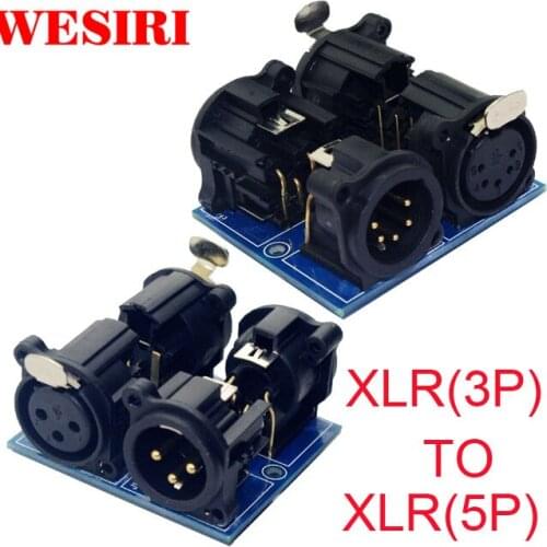 DMX Terminal Adapter Connector XLR3 to XLR5 Converters Plate Used for DMX512 Controller