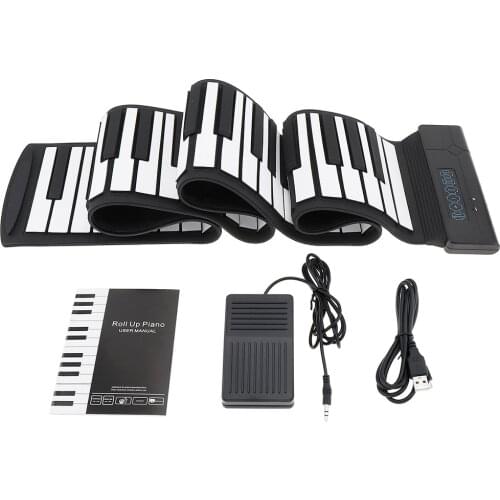 88 Key Electronic Piano Flexible Keyboard USB Portable Collapsible ABS Soft Plastic Silicone