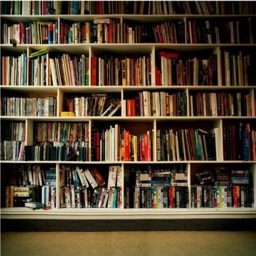 Photo wallpaper Interior bookcase background wall mural study custom mural library wallpaper