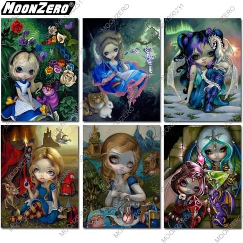DIY Diamond painting Cartoon Girl Full Square/Round Diamond Embroidered 5D Cross Stitch Resin Gift Set Home Decor WYZ190417