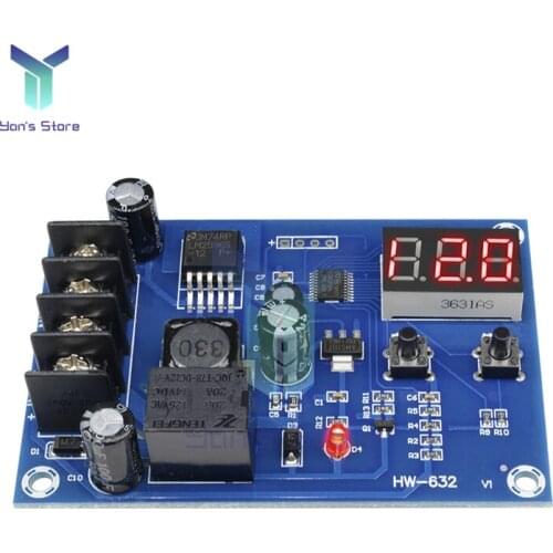 HW632 XH-M603 Battery Protection Charging Control Module Digital LED Display Storage 12-24V Lithium Battery Switch Protection