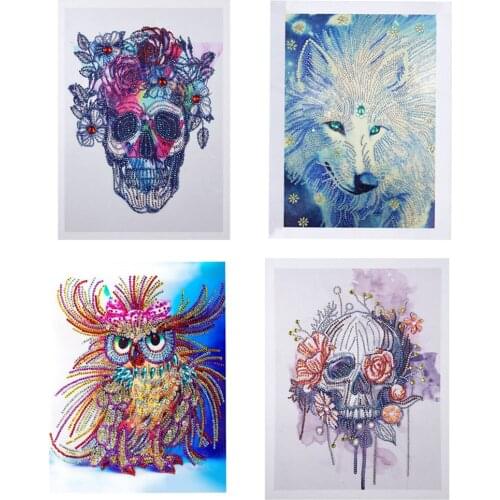 5D Diamond Embroidery Painting Kits Owl Flower Special Crystal Picture