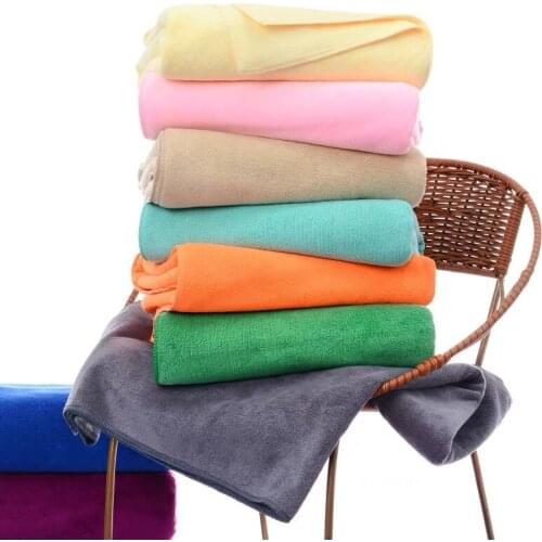 Bathroom Set Towel Brushed Solid Color Bath Towel Beach Towel Baby Shower Dress Hair Towel