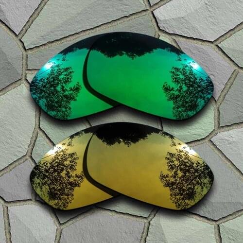 Jade Green&Yellow Golden Sunglasses Polarized Replacement Lenses for Straight Jacket 2007