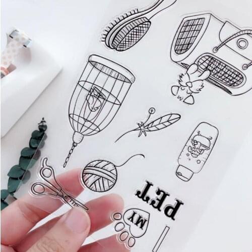 New I Love My Pet Birdcage Transparent Rubber Clear Stamp/Seal Scrapbook/Photo Album DIY Card Making Clear Stamps
