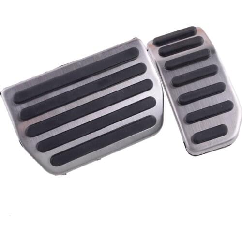 Front Automatic NO DRILL Steel Gas Brake Pedal Cover Fit for Volvo S60 S80 V60 XC60 2012 2013 2014 2015 2016 2017
