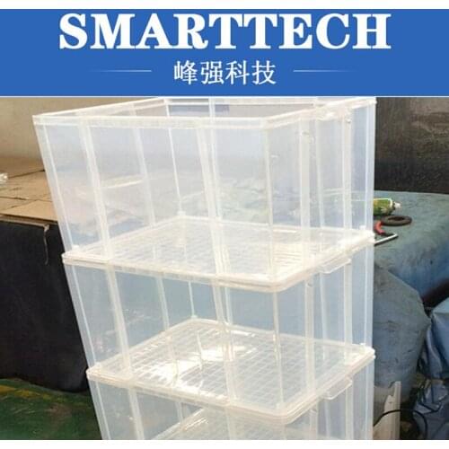 Plastic transparent storage rack box injection mould & tooling