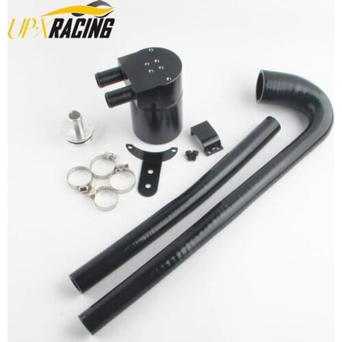 Black Aluminum Alloy Reservior Oil Catch Can Tank with radiator hose for BMW 125i 220i 228i 320i 328i 420i 428i N20 N26 oct2217A