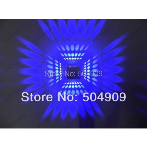 Blue Cube Box 3W High Power LED Wall light Porch Studio Hotel Lobby Stairs Modern Decor Decking Fixture Lamp Background 150LM