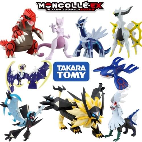 Takara Tomy Tomica Moncolle Pocket Monster Figure Puppet Pokemon Baby Toys Black Kyurem Gradon Mewtwo Diecast Resin Doll