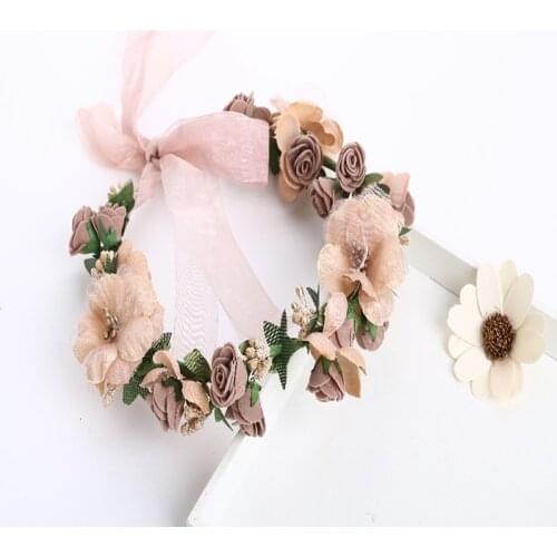 TUANMING Tiara Girls Headbands New Headband Hair Clip Flowers Girls Hair Accessories Barrette Wedding Hair Accessories Headpiece