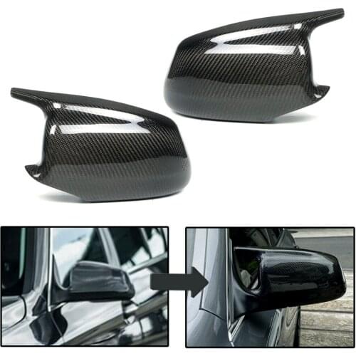Carbon Fiber Front Rear View Mirror Cover Trim Cap Car Fit for BMW F10 F11 F18 2010 2011 2012 2013