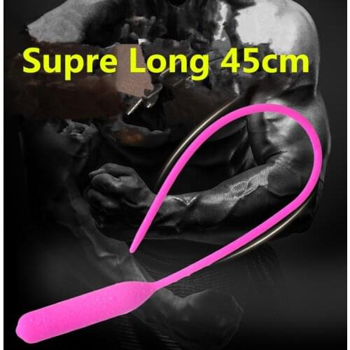 45cm super long urethral vibrator silicone penis plug for men silicone urethral sound urethral catheter sounding
