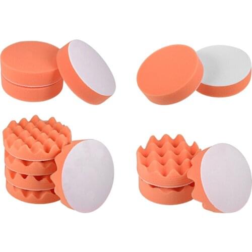 Uxcell Buffing Sponge Pads Drill Polishing Buffer Disc Hook and Loop Back for Car Polisher Boat Polishing Motocycle Sanding