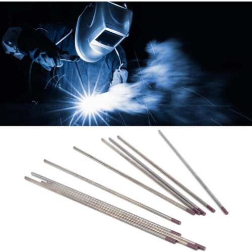 10pcs TIG Tungsten Electrode Composite Tungsten Needle Purple Tip Welding Rod Soldering Consumable 0.13x6.9in