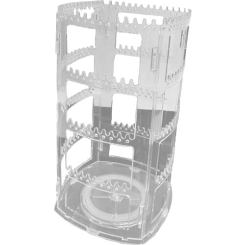 360 Rotating Earring Holder Stand Clear Earrings Organizer Acrylic Jewelry Storage Display Rack for Earrings Bracelets Necklaces