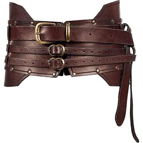 High Quality Imitation Leather Armor Belt Medieval Steampunk Costume Cosplay Belt Leather Belt
