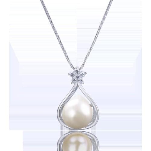 Fashion Women Pendant Pure 100% 925 Sterling Silver Clavicle Necklace Zircon Chain Gift For Girl Office Lady Jewelry Accessory