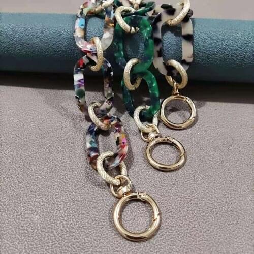 Women Bag Handle Chains New Trendy Acrylic Chain Replacement Shoulder Strap Colorful Handbag Strap Ladies Clutch Resin Chains
