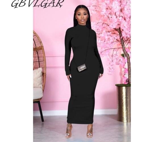 Sexy Backless Letter Print Skinny Maxi Dress Women 2020 Autumn Turtleneck Full Sleeve Thumb Hole Hot Slim Club Streetwear