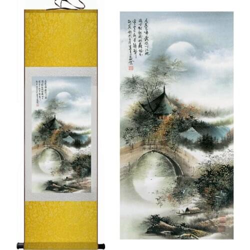 Landscape art painting silk Scroll art paintingPrinted painting