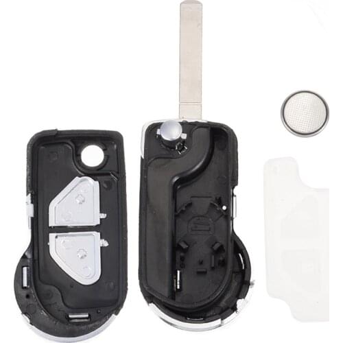 1pc 2 Buttons Remote Key Fob Case Service Kit Car Remote Key Fob Case Shell with Battery For Citroen DS3
