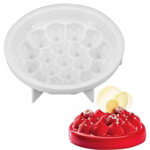 1pc DIY 3D Silicone Cream Cake Mold Mousse Cheese Baking Pan Chocolate Bakeware Mould